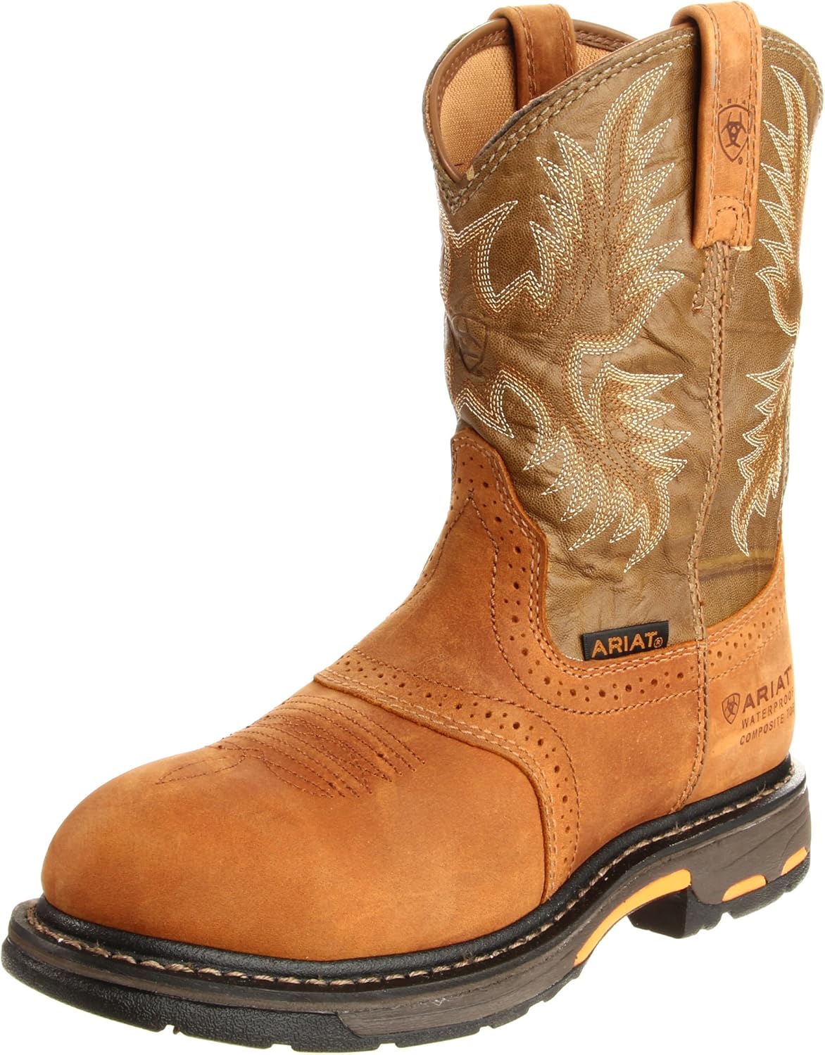 Мужские ботинки Ariat Workhog с композитным носком и без шнуровки, зеленый — фото 2