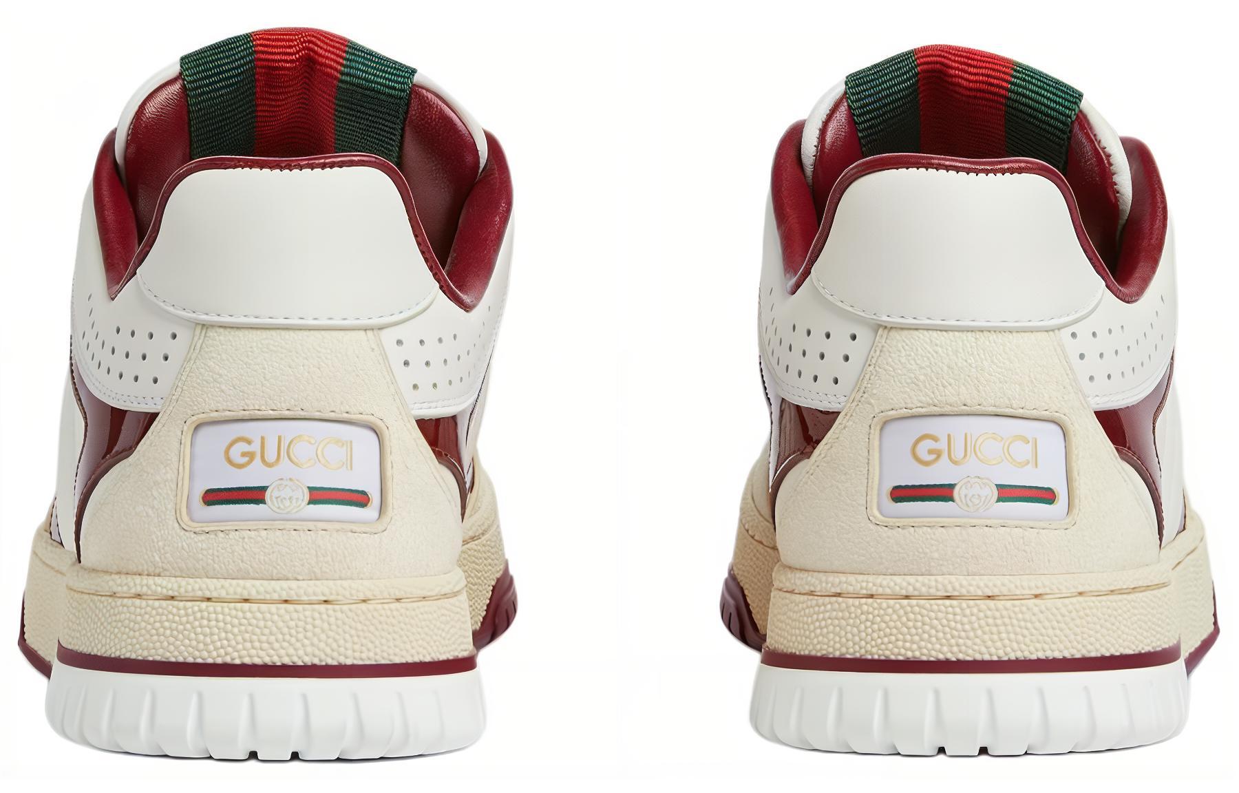 Женские кроссовки Re Web 'White Rosso Ancora' GUCCI, бело-красные — фото 4
