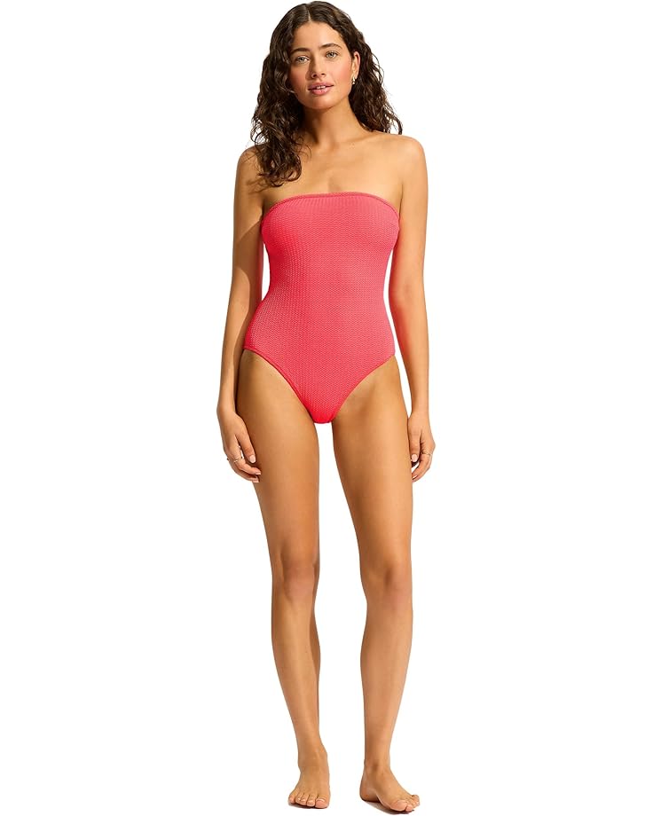 

Купальник Seafolly SeaDive Bandeau One-Piece, цвет Snapdragon
