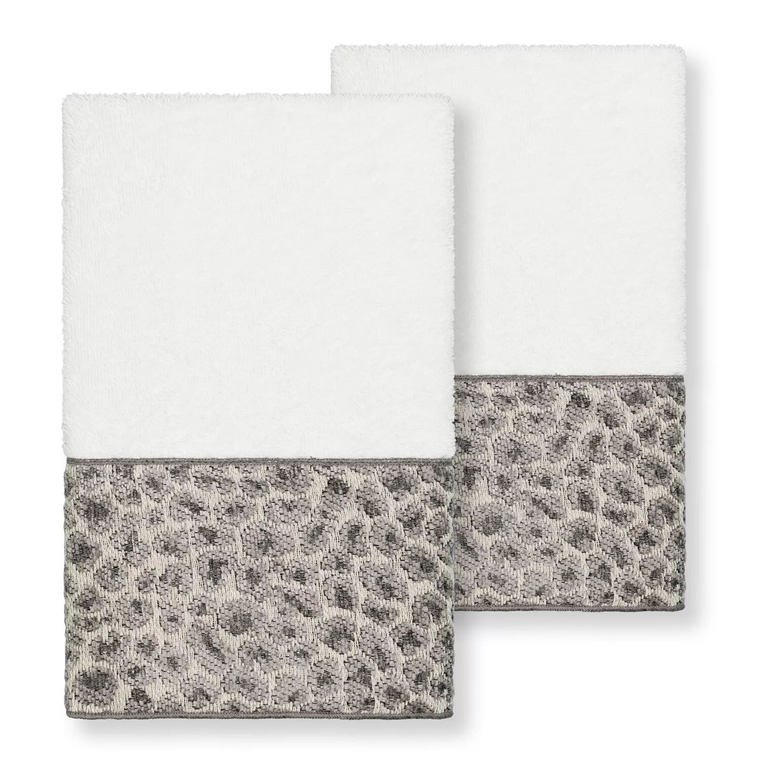 

Linum Home Textiles Турецкий хлопок в пятнах, набор из 2 украшенных полотенец для рук, белый