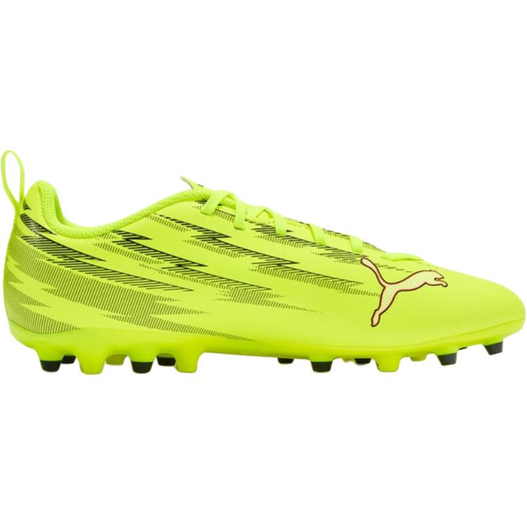 Puma Детские низкие футбольные бутсы ULTRA 6, неоново-желтые — фото 3