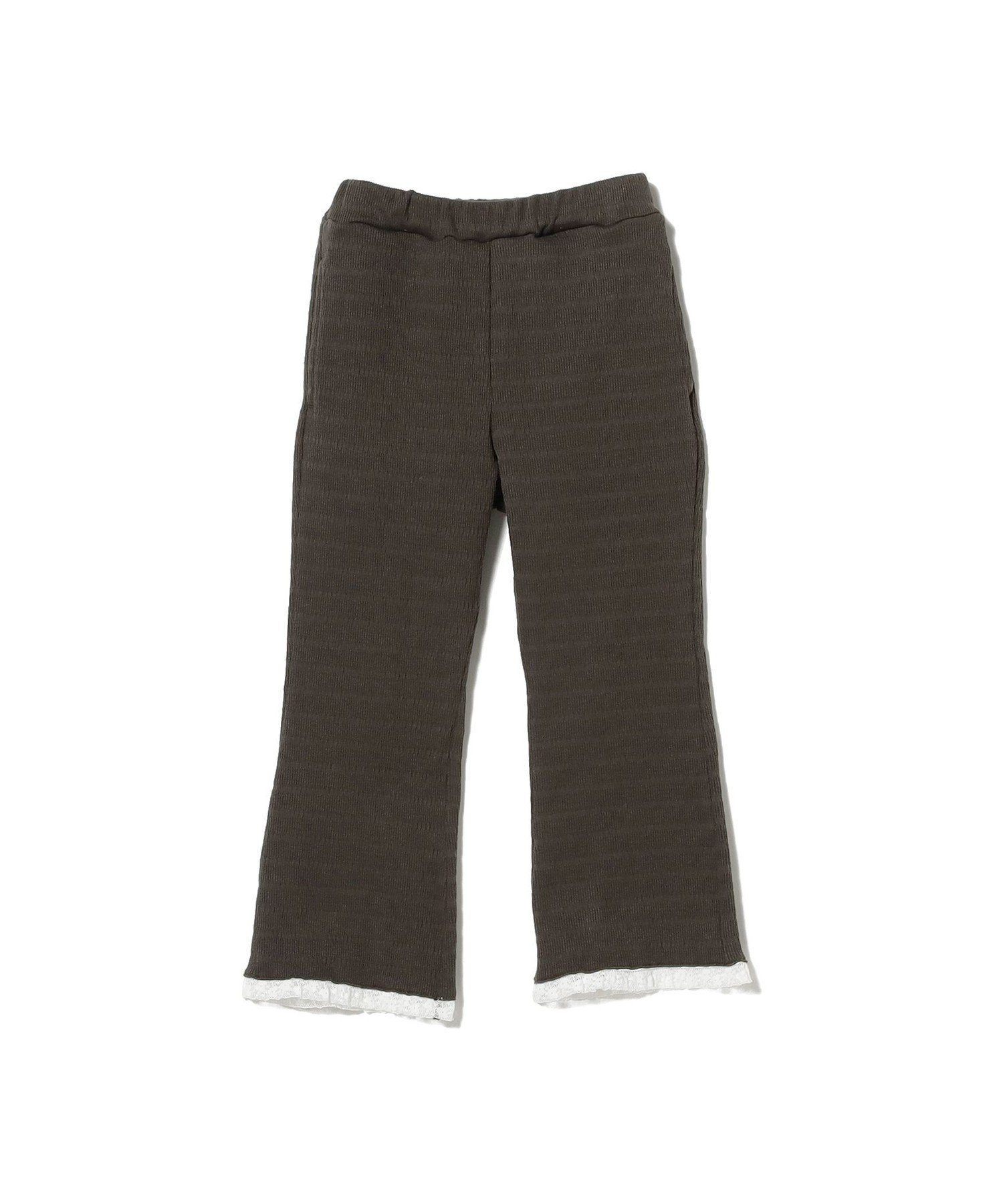 Расклешенные брюки с кружевной отделкой, весна-лето 2026 (90-140 см) Kodomo Beams, CHARCOAL GREY — фото 2