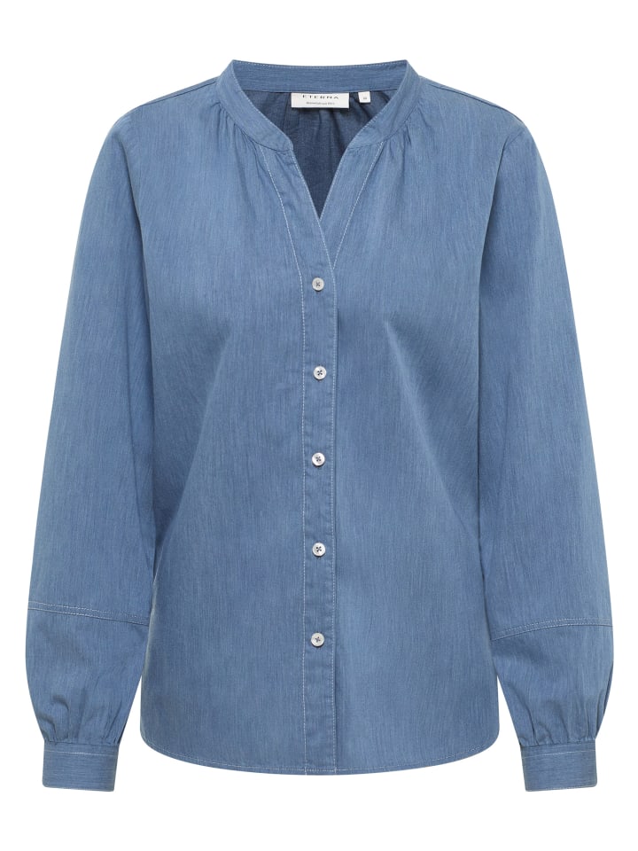 

Блузка свободного покроя цвета темного индиго Eterna