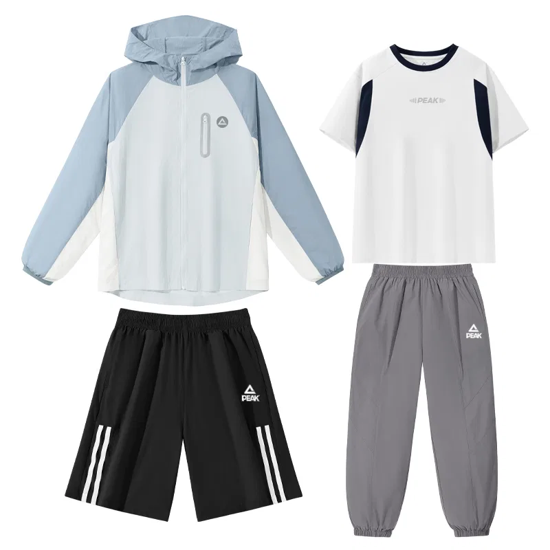 Спортивный костюм с капюшоном PEAK Summer 4 Pack синий-черно-белый-серый