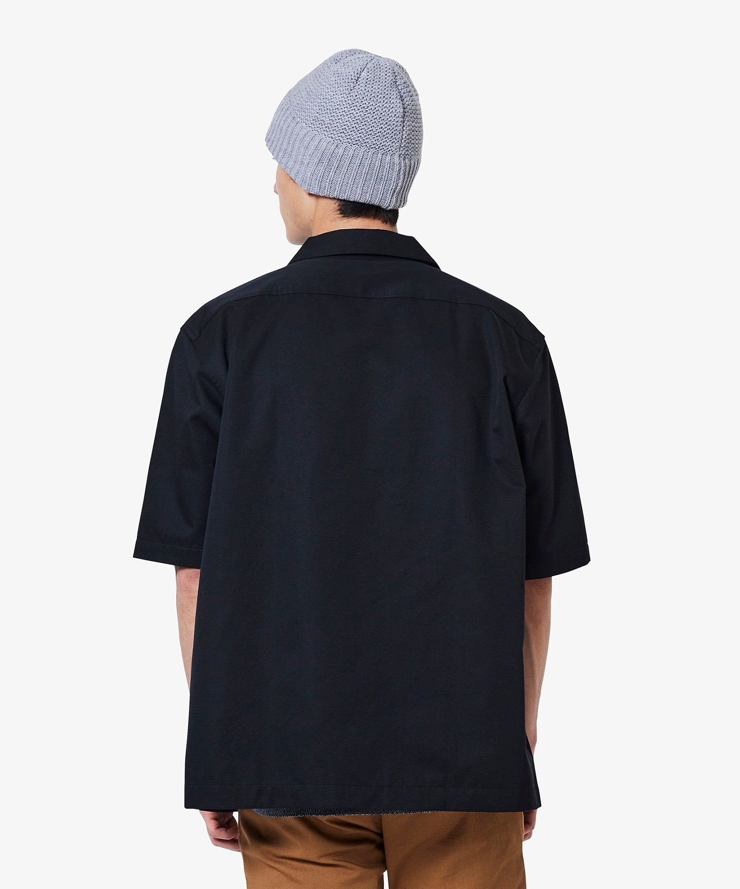 Рубашка с открытым воротником из смесовой шелковой ткани LACOSTE, Black — фото 4