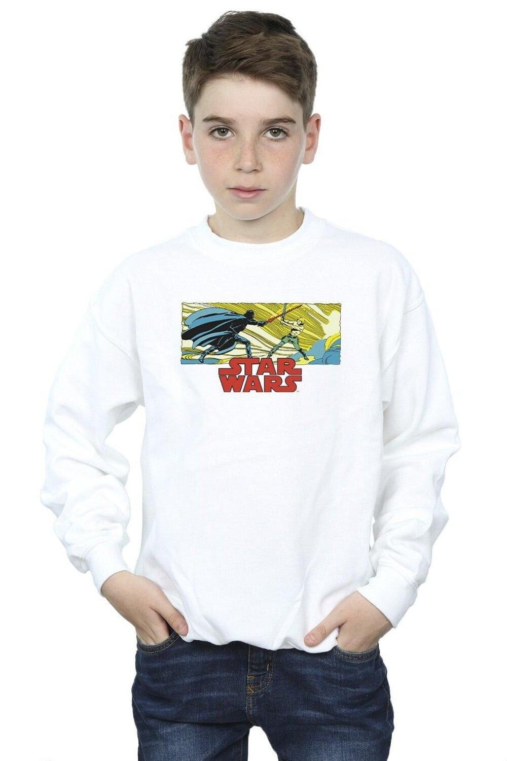

Толстовка с комиксами «Люк и Вейдер» Star Wars, белый