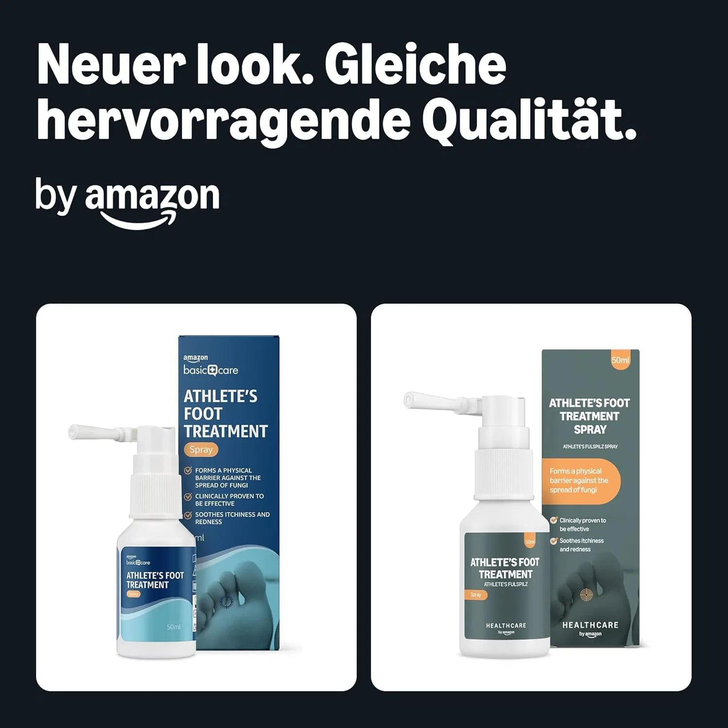 Спрей от грибка стопы Healthcare By Amazon 50 мл Amazon Basic Care — фото 2