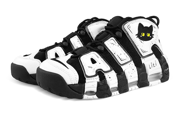 Кроссовки Nike Air More Uptempo Vintage Basketball Shoes Women's Mid-Top White — фото 3