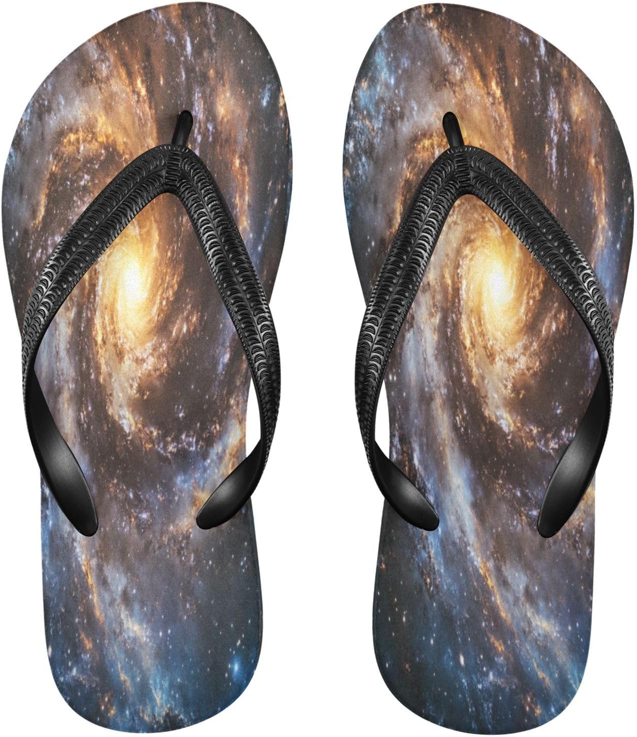 

Золотистые пляжные шлепанцы с фантазийным узором, резиновые нескользящие летние тапочки для мужчин и женщин Sinestour