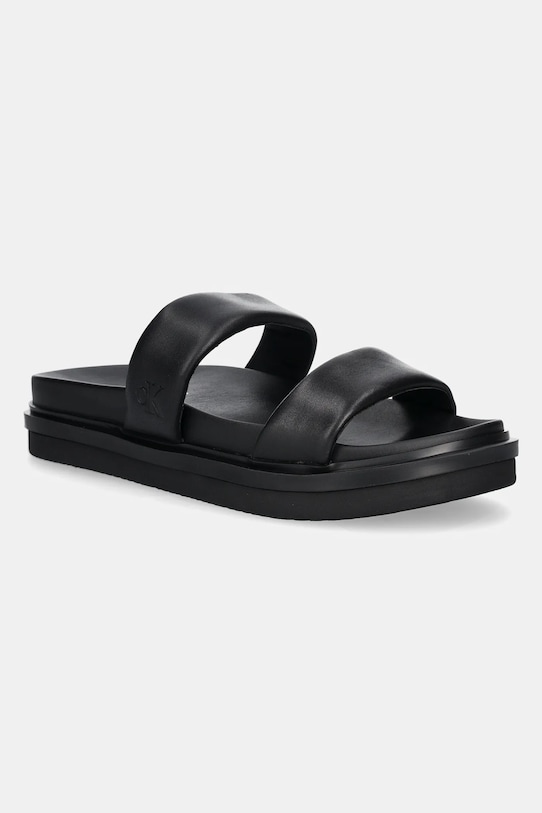 

Шлепанцы Flat Molded Doublebar Sandal Lth Calvin Klein Jeans, черный