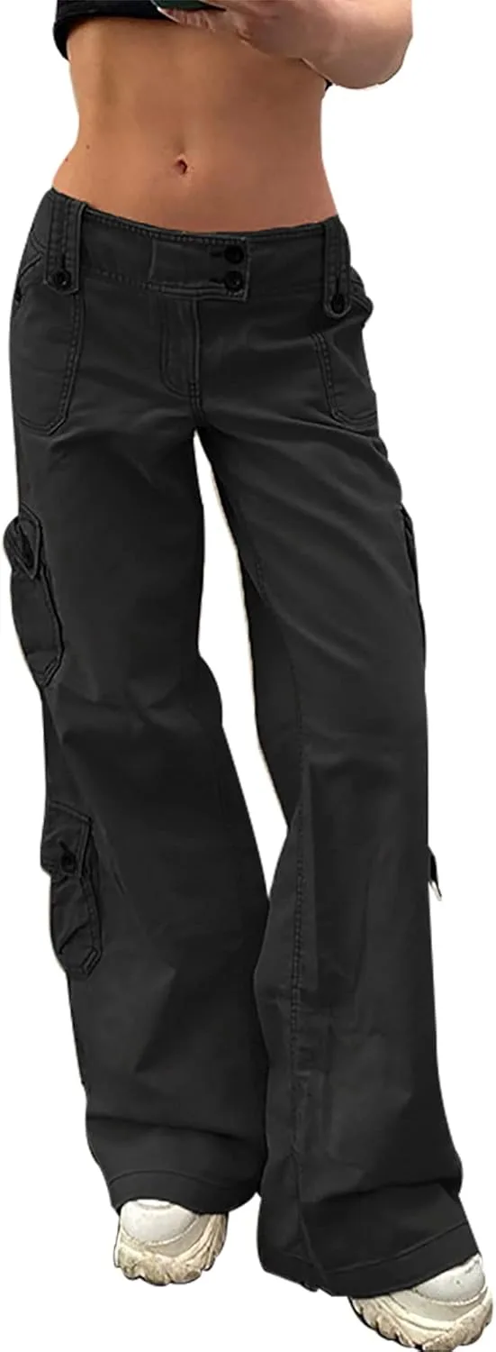 

Женские прямые широкие карго-джинсы с клапанами XKBHYD