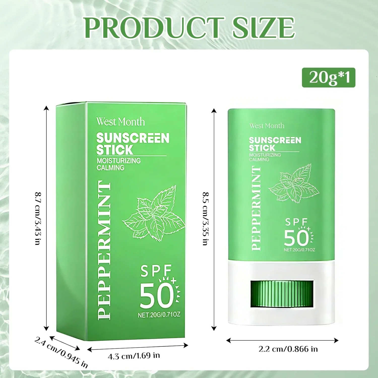 Увлажняющий солнцезащитный стик для чувствительной кожи SPF 50+ Taimeimao — фото 2
