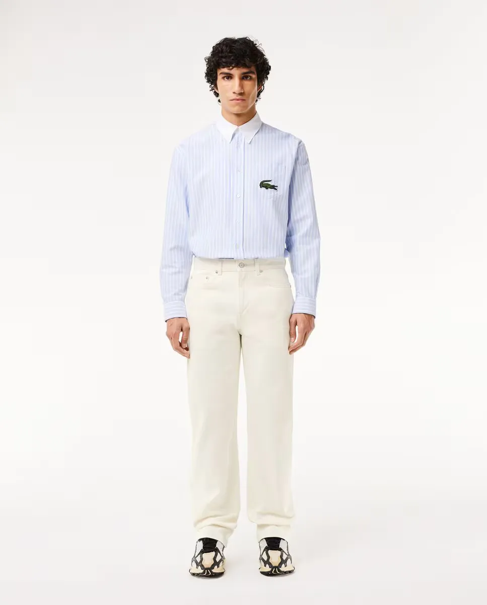 

Мужские джинсы прямого кроя с пятью карманами Lacoste, белый
