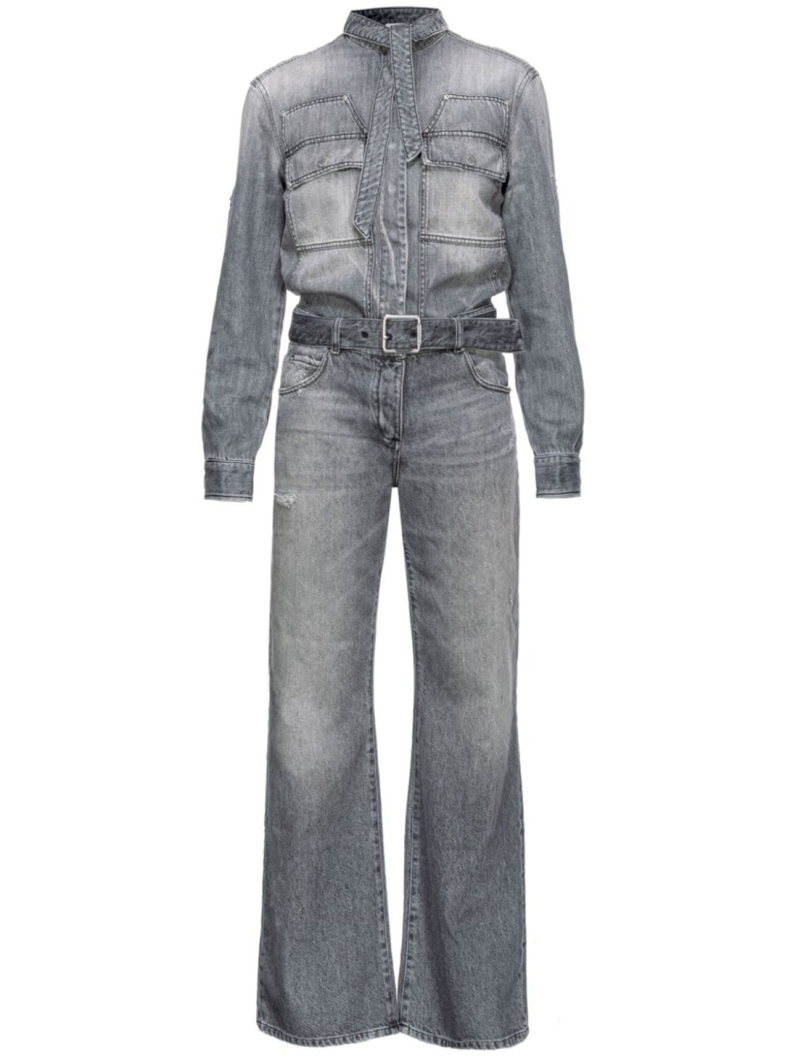 

PINKO джинсовый комбинезон bootcut, серый