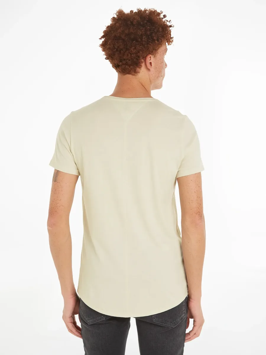 Футболка Tommy Jeans "TJM SLIM JASPE C NECK", цвет Newsprint — фото 2