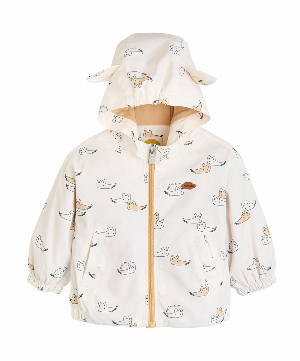 Ветровка с изображением животного и капюшоном с ушками Moimoln, Beige