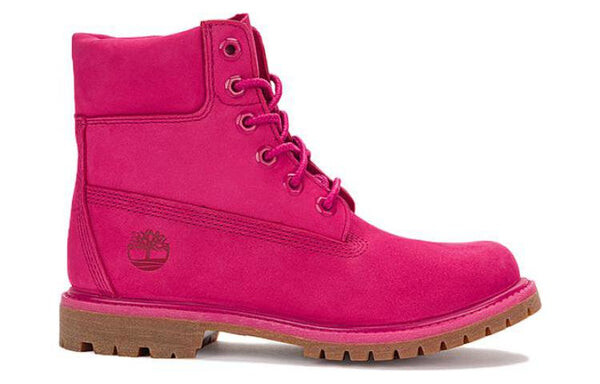 Кроссовки 50th anniversary edition premium 6 inch waterproof boot 'dark pink nubuck' Timberland, розовый — фото 2