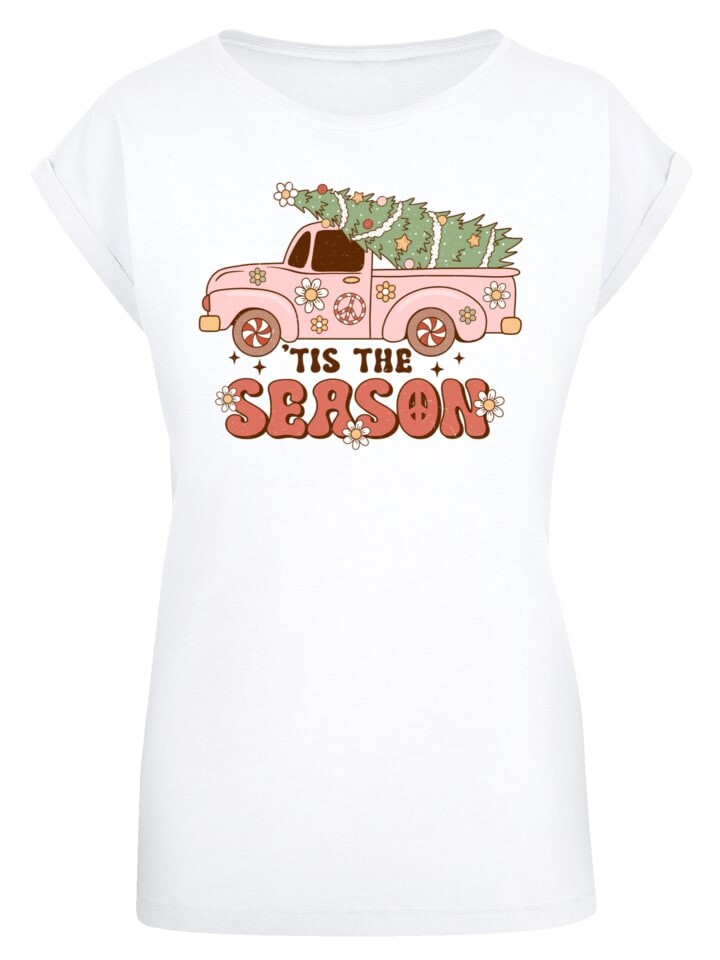 

Футболка F4NT4STIC T-Shirt Tis The Season Weihnachten Drivin Home, белый