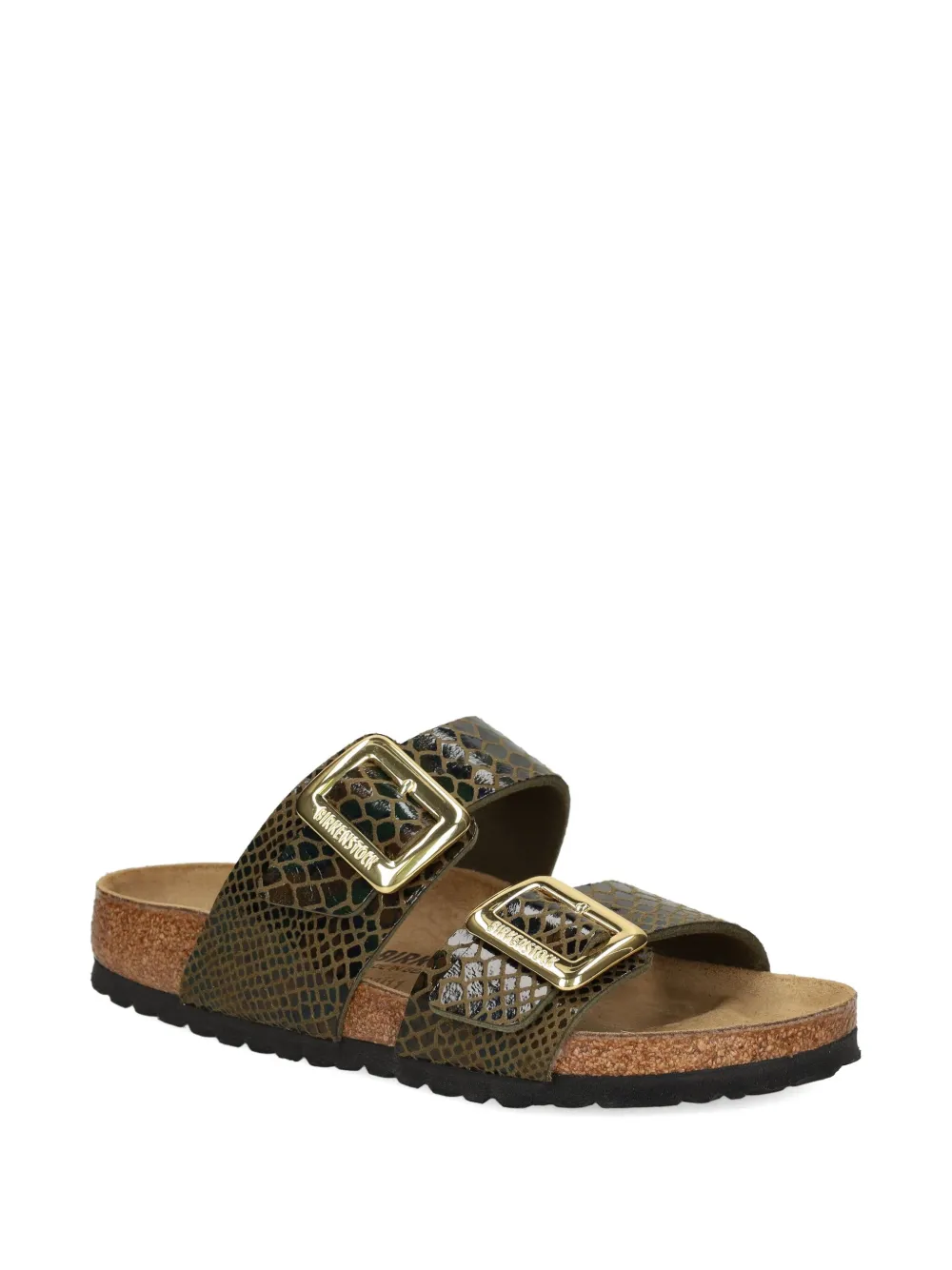 Сандалии с пряжками из змеиной кожи BIRKENSTOCK, коричневый — фото 2