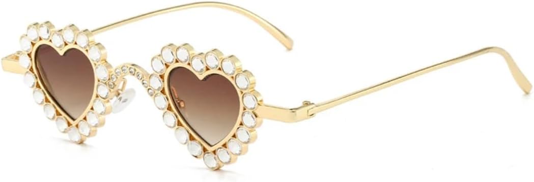 

Солнцезащитные очки с бриллиантами в маленькой оправе для женщин, модные, в металлической оправе, с градиентным переходом цвета и стразами, роскошные очки VRTRFFTR, Gold-brown