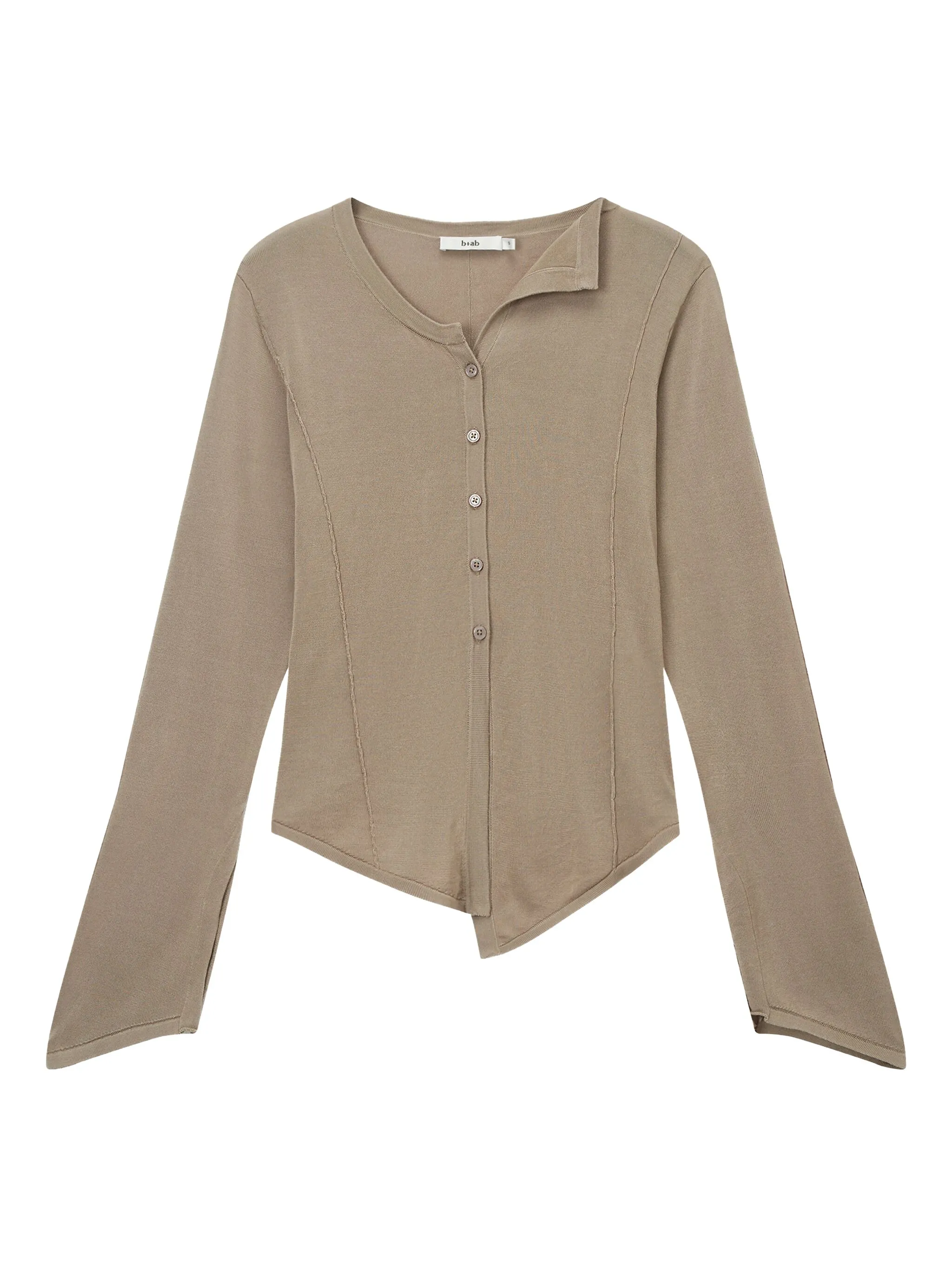 

Кардиган асимметричного кроя B+Ab, коричневый