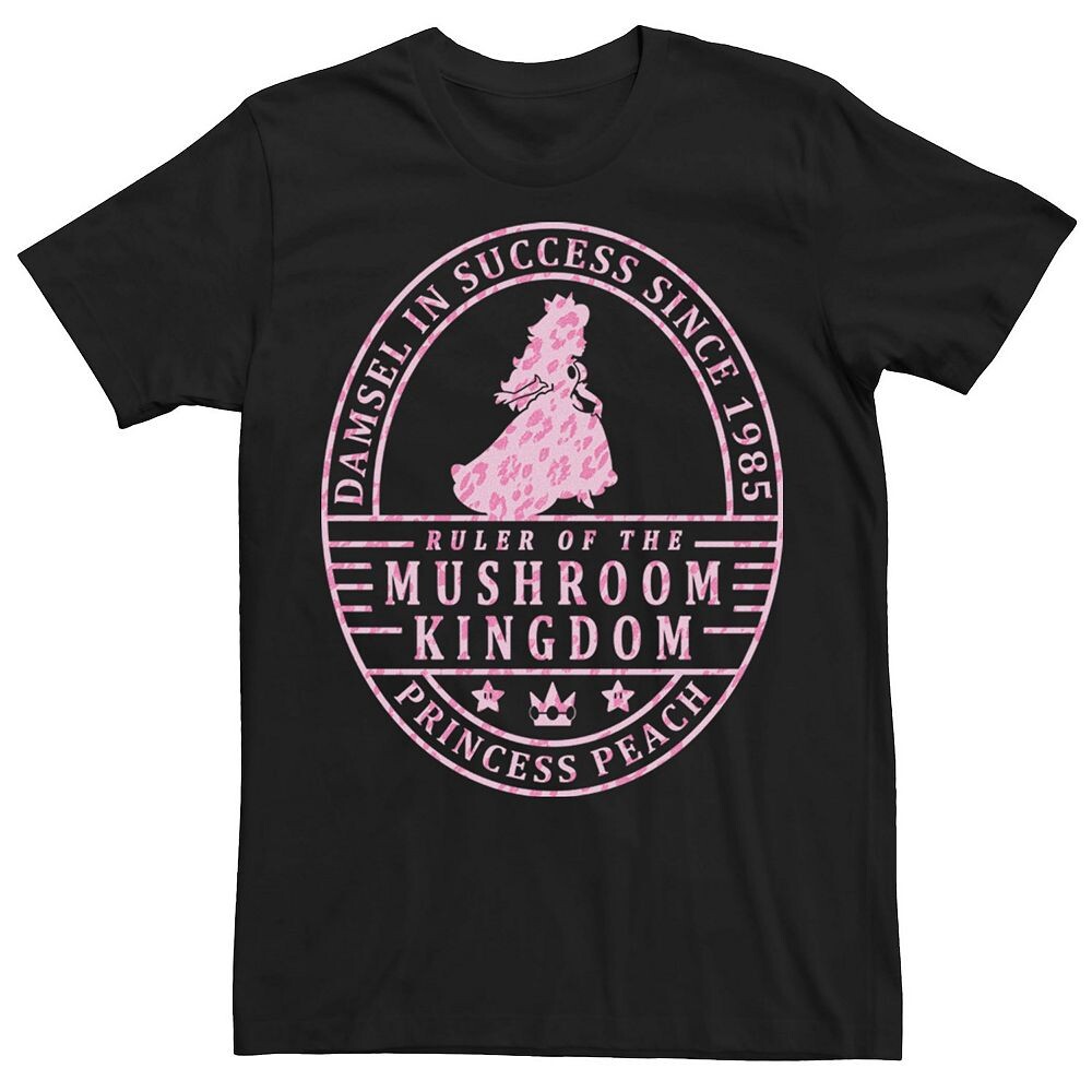 

Мужская футболка Super Mario Princess Peach Ruler Of The Mushroom Kingdom Licensed Character, черный