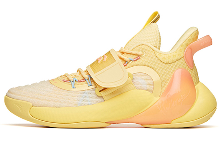 

ANTA Водяной цветок 3 прочные дышащие низкие баскетбольные кроссовки светло-желтые