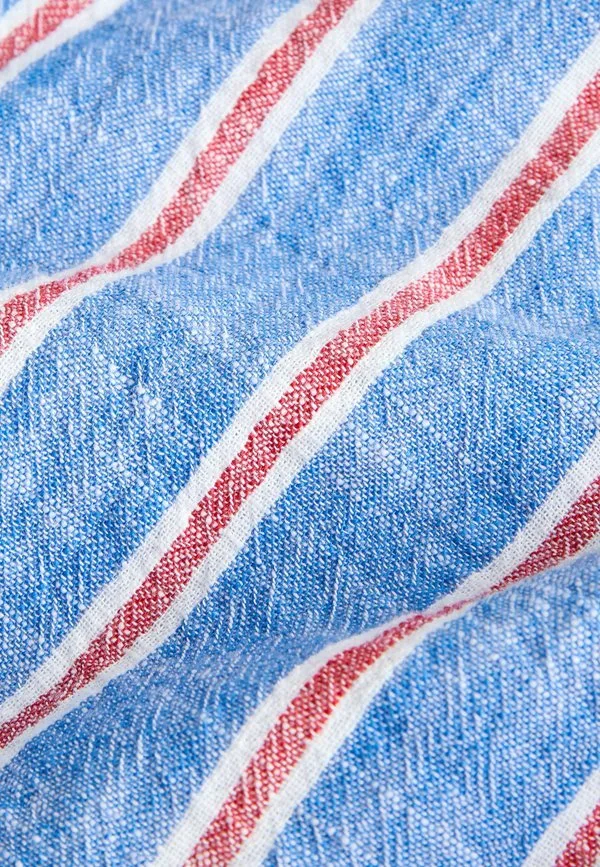 Шорты до колена из ткани в полоску, стандартного кроя Next, Blue Red — фото 2