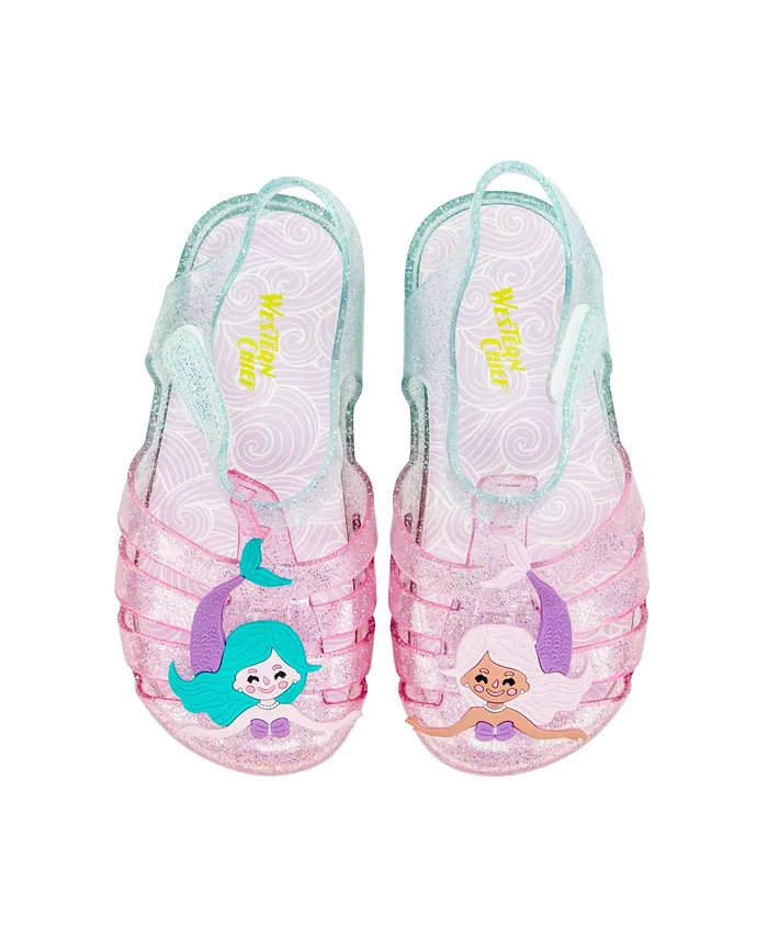 Детские светящиеся босоножки Wonder Everglitter Mermaid Western Chief, мультиколор — фото 3