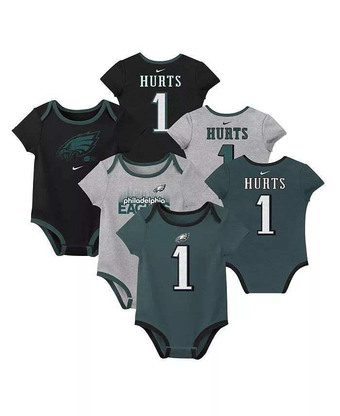 

Комплект из 3 боди для мальчиков и девочек Jalen Hurts Philadelphia Eagles с именем и номером Nike