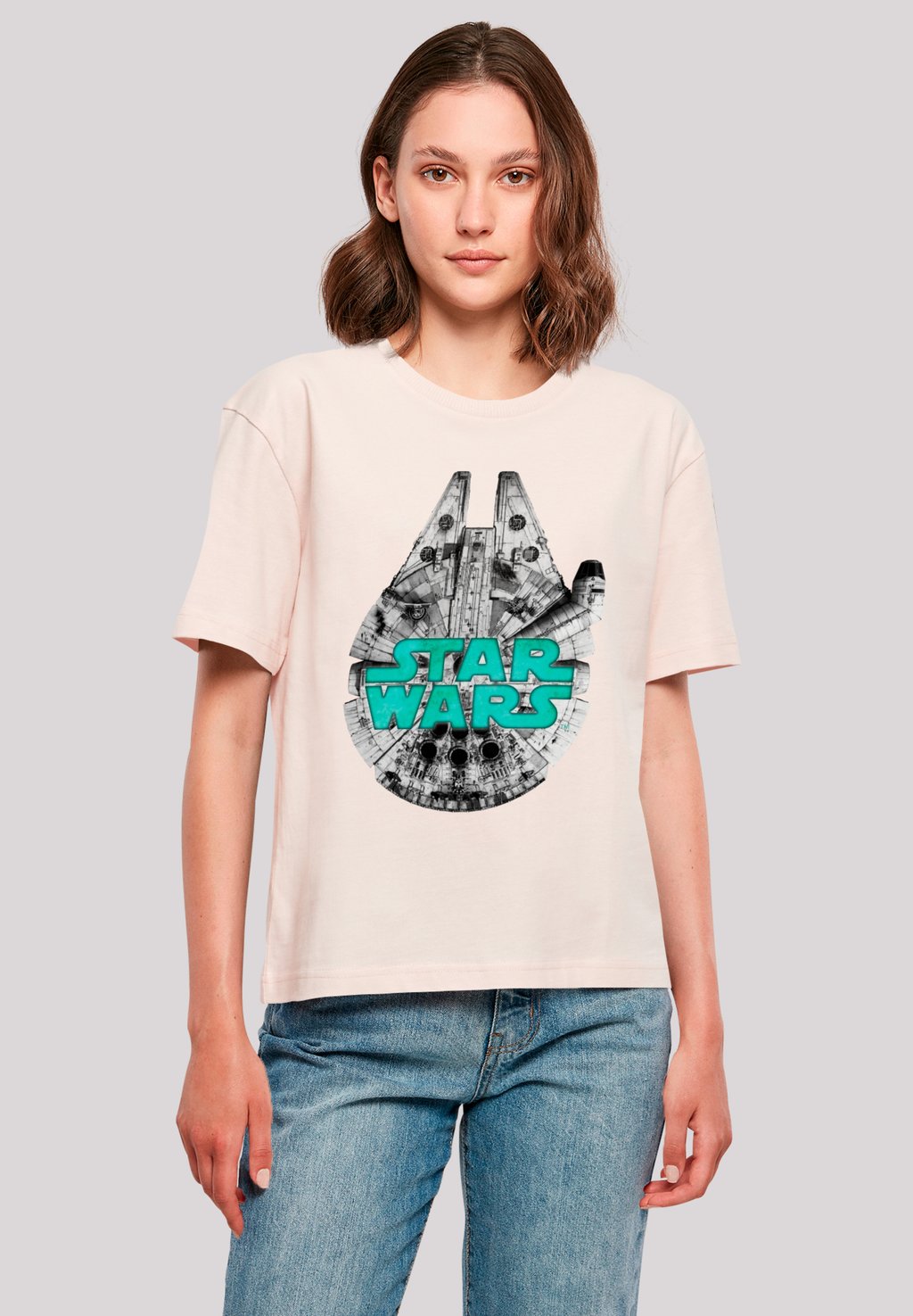 

Футболка с принтом STAR WARS MILLENNIUM FALKE F4NT4STIC, розовый