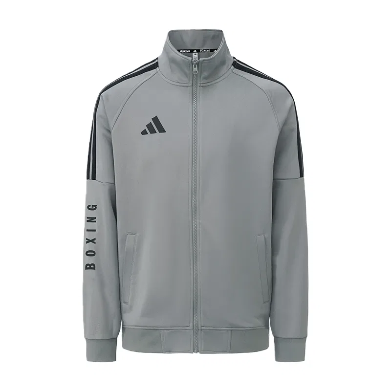 Куртка унисекс со стойкой, умеренная Adidas, Gray Black