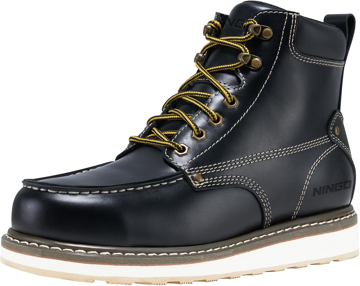 

Ботинки HISEA NINGO для мужчин с стальным/мягким носком, 6, водоотталкивающие, противоскользящие, для промышленности и строительства, ботинки с композитным носком, черный