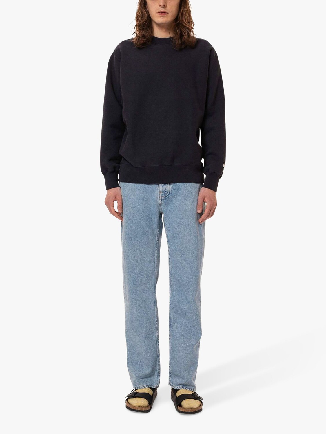 

Джемпер Hasse с круглым вырезом Nudie Jeans, темно-синий