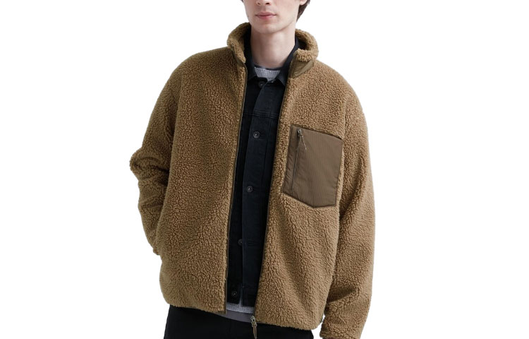 UNIQLO Вельветовая куртка унисекс тёмно-бежевая, Dark Beige — фото 3