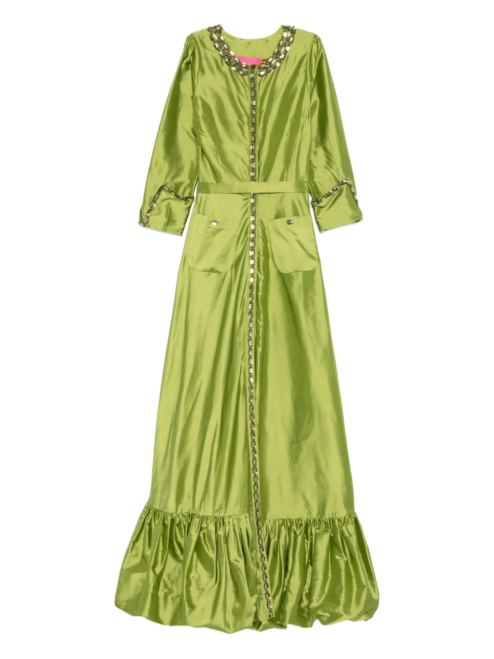 

Платье макси Nairobi с кристаллами Miau By Clara Rotescu, зеленый