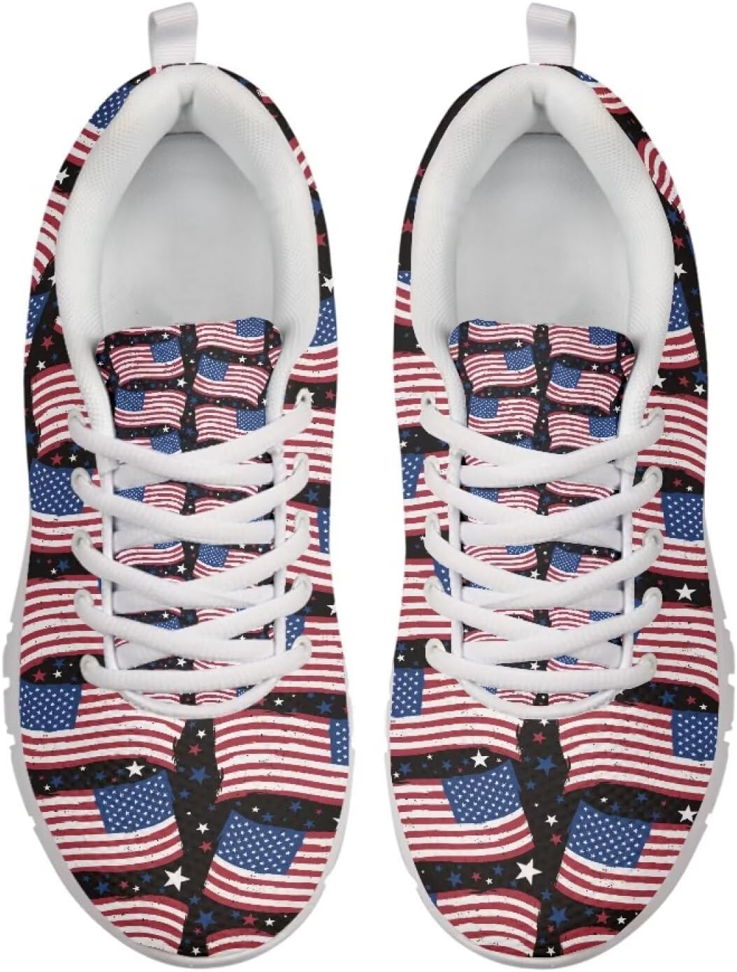 

Женские и мужские кроссовки на шнуровке, спортивные, прочные, для бега, походов и тренажерного зала, размеры США 5-15 Xixirimido, Us American Flag