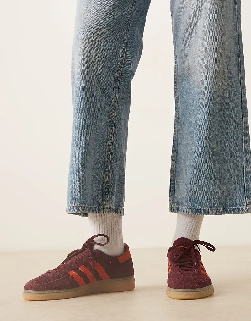 Кроссовки adidas Originals Handball в бордовом/подержанном красном/резиновом цвете — фото 4