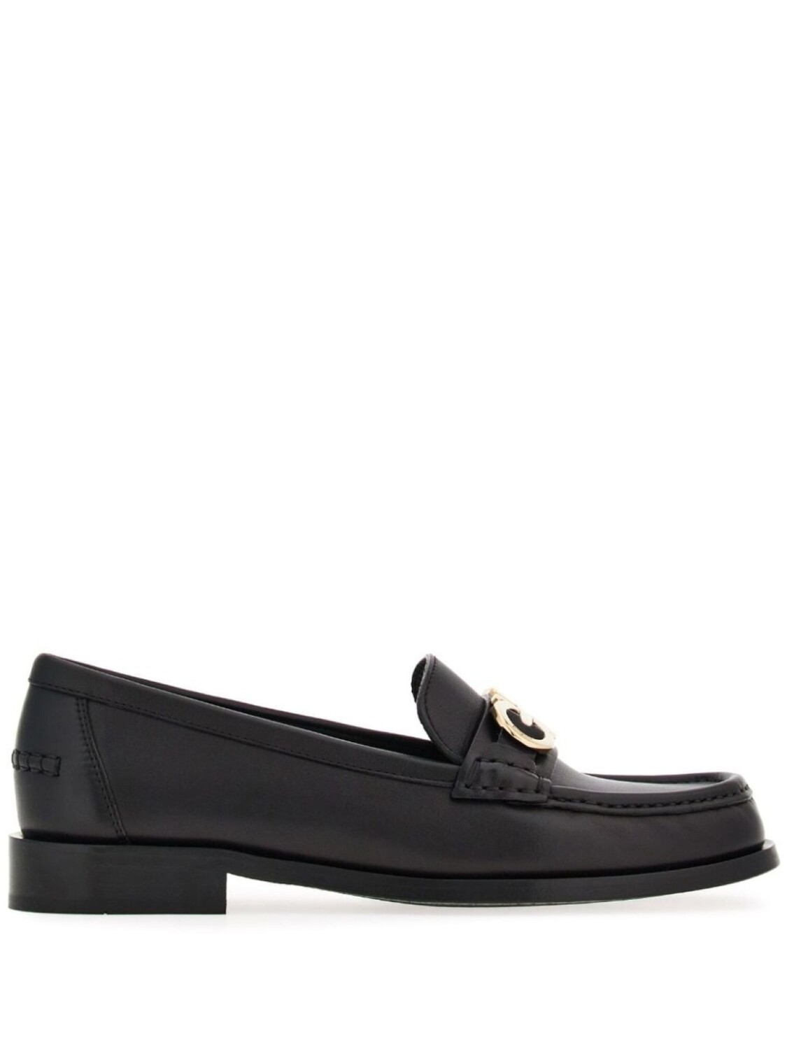 

Ferragamo мокасины с декором Gancini, черный