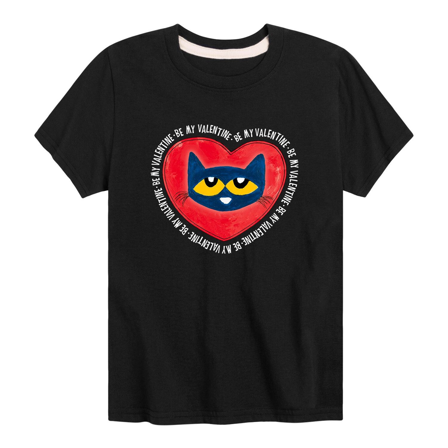 

Футболка PTC Be My Valentine с рисунком для мальчиков 8–20 лет Pete The Cat