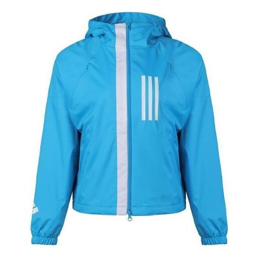 

Куртка с капюшоном спортивная куртка Adidas, синий