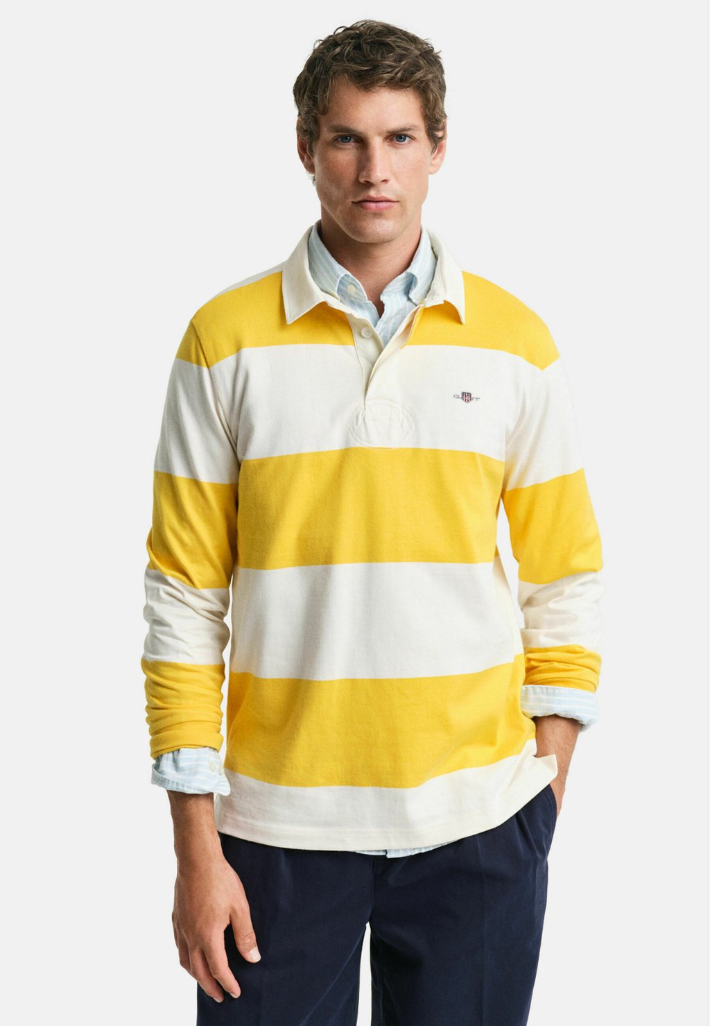 

Рубашка поло BARSTRIPE RUGGER - Long sleeved top GANT, желтый