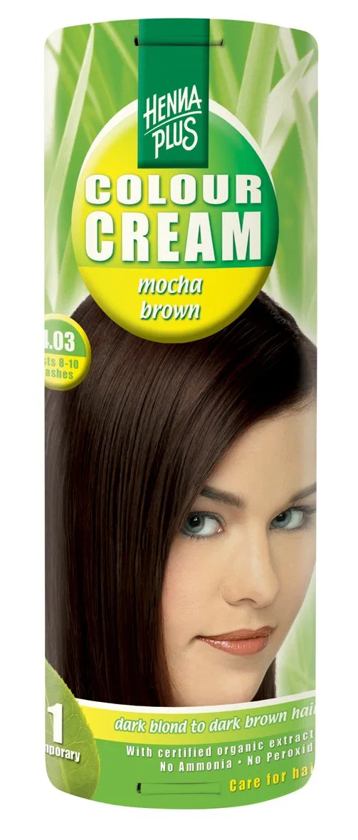 Крем-краска для волос Hennaplus Colour Mocha Brown 4.03, 60 мл Hennaplus Colour Cream Mocha Brown 4,03 60 Ml