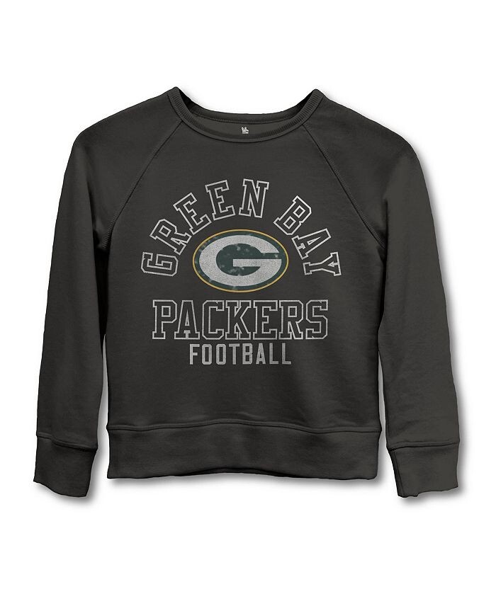 

Флокированный флисовый свитшот унисекс NFL Green Bay Packers реглан - Little Kid, Big Kid Junk Food Clothing, черный