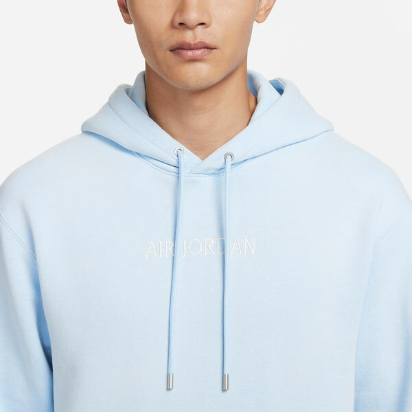 Толстовка Air Jordan Fleece Hoodie 'Ice Blue', синий — фото 3