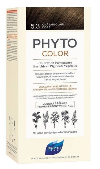 

Пито - Краска для волос 5.3. Светло-золотистый каштан – 1 шт., Phyto