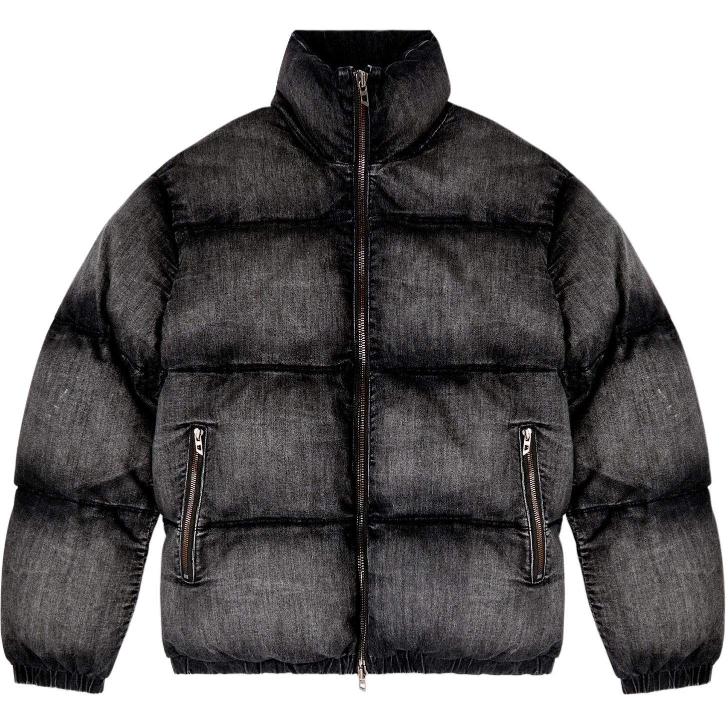 

DIESEL Выцветшая джинсовый пуховик, Black