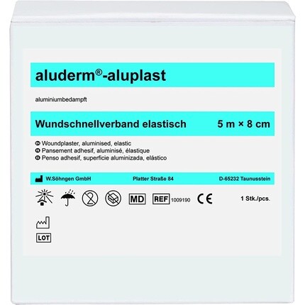 

Söhngen Aluderm-Aluplast Эластичный пластырь для ран 5м x 8см W. Söhngen Gmbh