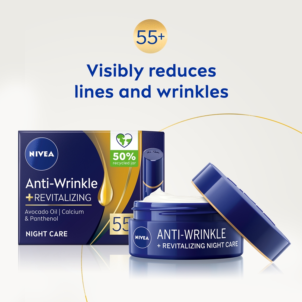 Крем для лица SPF NIVEA Восстанавливающий антивозрастной ночной против морщин, + — фото 4