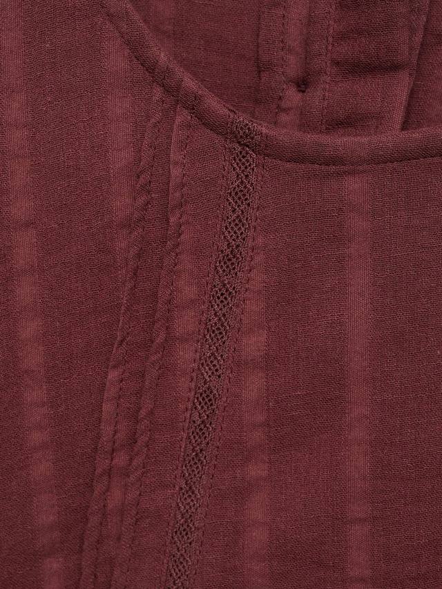 Детская блузка Gab Pure Cotton с рукавами-фонариками Mango, Dark Red — фото 4